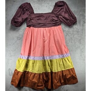 Crosby By Mollie Burch Emerson Midi Dress Women's 2XL Dusk Colorblock Stretch